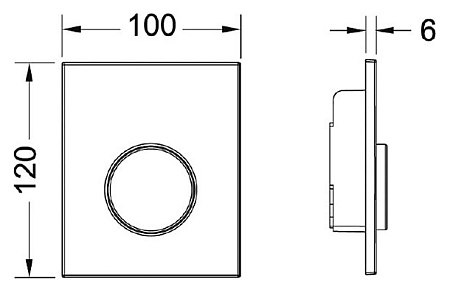 Кнопка смыва Tece Loop Urinal 9242601 пергамон
