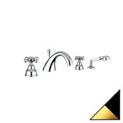 Смеситель Emmevi Deco Classic 12120NO для ванны с душем, черный/золото