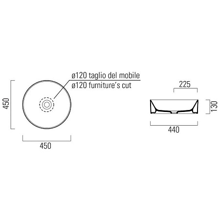 Раковина GSI Kube X 942711 45 белый