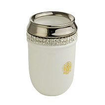 Стакан Migliore Dubai 28454 белый, декор платина, swarovski