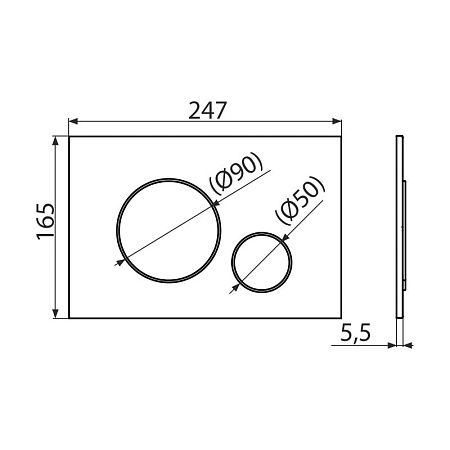 Кнопка смыва AlcaPlast THIN M675 золотая