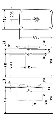 Раковина Duravit Puravida 0370700000