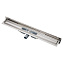 Душевой лоток AlcaPlast APZ104-750 750 с порогами, с регулируемым краем к стене, с боковым стоком