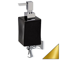 Дозатор для жидкого мыла Stil Haus Prisma PR30(16-NE) настенный, золото/черный