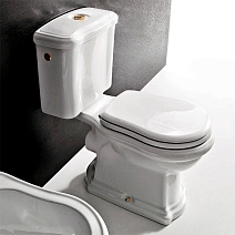 Унитаз-компакт Kerasan Retro 101301 горизонтальный выпуск, фурнитура золото