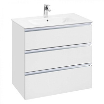 Тумба с раковиной Roca The Gap A857406806 80 три ящика,белый глянец