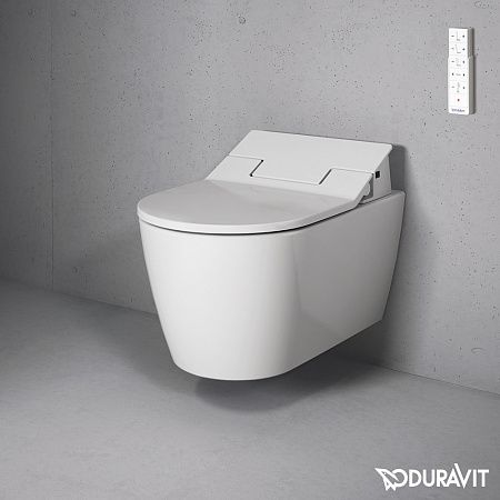 Унитаз подвесной Duravit ME by Starck 2528590000 с функцией биде и системой микролифт, белый
