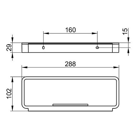 Полка Keuco Plan 14958010038 хром/светло-серый