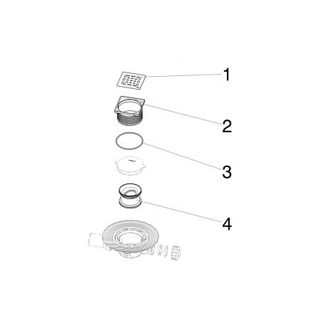 Душевой трап Viega Advantix 557119 с решеткой