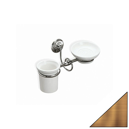 Мыльница Stil Haus Idra I14(25-BI) бронза/белый