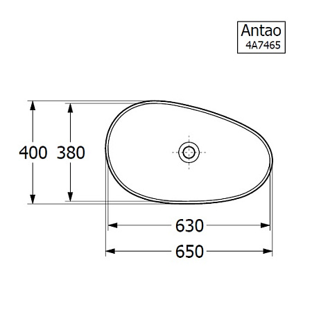 Раковина Villeroy & Boch Antao 4A7465R1 65х40