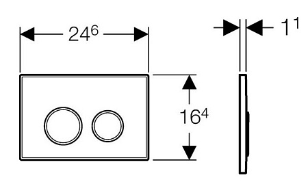 Кнопка смыва Geberit Sigma 20 115.778.KL.1 белый/матовый хром