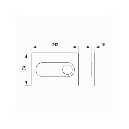 Кнопка смыва Pestan Onyx 40006363 белый