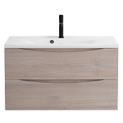 Тумба с раковиной BelBagno Marino MARINO-800-2C-SO-RG-P + BB800/450-LV-MR-PR 80 rovere grigio