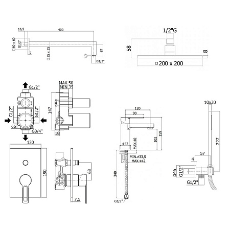 Душевой комплект Paffoni Ringo KITRIN018CR071 хром