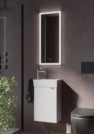 Тумба с раковиной Sancos Mini MN35WL белый глянцевый