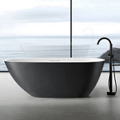 Ванна из искусственного камня ABBER Dortmund AM9911BW 170x75 черно-белый матовый