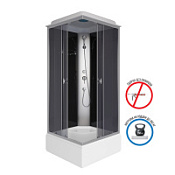 Душевая кабина Niagara Eco E90/26Q/TN 90x90x215 L/R стекло тонированное/профиль серебро Душевая кабина Niagara Eco E90/26Q/TN 90x90x215 L/R стекло тонированное/профиль серебро