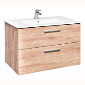 Тумба с раковиной Roca Victoria A857470517 80 см, 2 ящика, орех