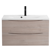 Тумба с раковиной BelBagno Marino MARINO-800-2C-SO-RG-P + BB800/450-LV-MR-PR 80 rovere grigio Тумба с раковиной BelBagno Marino MARINO-800-2C-SO-RG-P + BB800/450-LV-MR-PR 80 rovere grigio