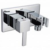 Смеситель для душа и гигиенического душа со штуцером с держателем Cezares CZR-DA6-01 для душа