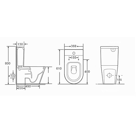 Унитаз-компакт Orans Ceramic WM-9908 микролифт