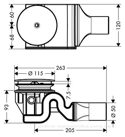 Сливной набор Hansgrohe Raindrain 60067000