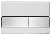 Кнопка смыва Tece Square 9240801 белое стекло, кнопка сатин