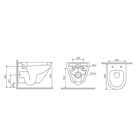 Унитаз подвесной Am.Pm Spirit V2.0 C701700SC с микролифтом
