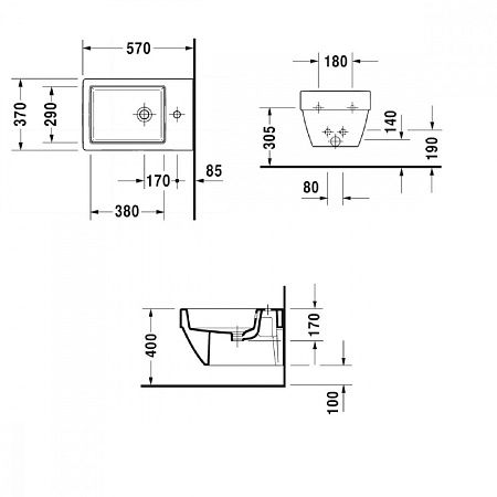 Биде подвесное Duravit Vero Air 2274150000