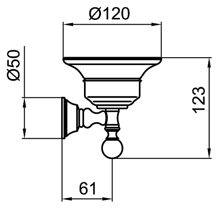 Мыльница Webert Karenina КА500101015 хром