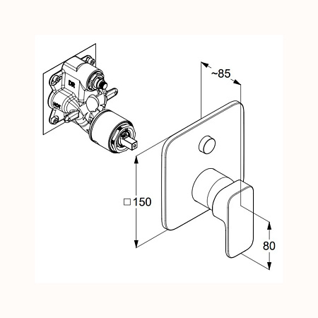 Смеситель для ванны и душа Kludi Renon 427593975 черный матовый