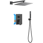 Душевой комплект Aquatek Лира AQ1472MB черный матовый