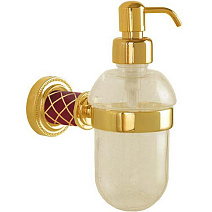 Дозатор для жидкого мыла Boheme Murano 10912-R-G золото/рубиновый