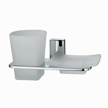 Стакан WasserKRAFT Leine K-5026 с мыльницей, хром