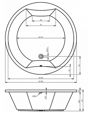 Ванна акриловая Riho Carmen BZ2900500000000 180x180