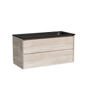 Тумба с раковиной Sancos Marmi 2.0 100 MR2.0100EG дуб галифакс натуральный/черный