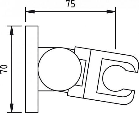 Держатель Clever 90011 для душа, хром