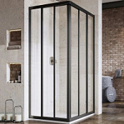 Душевой уголок Ravak Supernova ASRV3-80 15V403R2Z1+ ASRV3-80 15V403R2Z1 Transparent, черный