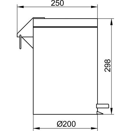Мусорное ведро Keuco Plan 04988010000 хром