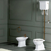 Унитаз напольный Simas Lante LA02bi с высоким бачком, с фурнитурой цвета бронза