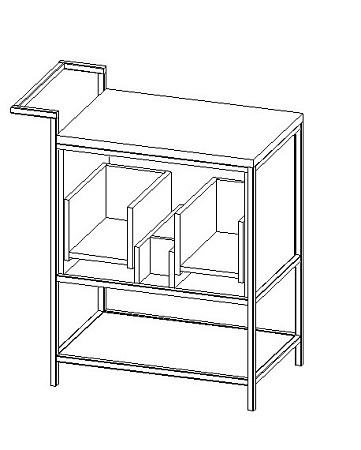 Тумба под раковину Cersanit Botanique 63014 80 зелёный
