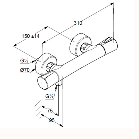 Смеситель для душа Kludi Zenta SL 351003938 черный матовый