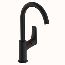 Смеситель Hansgrohe Logis 71130670 для раковины, черный матовый Смеситель Hansgrohe Logis 71130670 для раковины, черный матовый