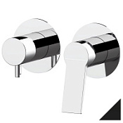 Смеситель Remer Slash SL92ZPNO для ванны с душем, на 2 выхода, чёрный матовый