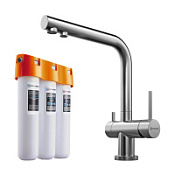 Смеситель для кухонной мойки Omoikiri Nagano-BN 4011.8028 с фильтром, нержавеющая сталь