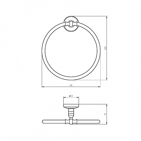 Полотенцедержатель Migliore Mirella 17172 кольцо, бронза