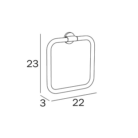 Полотенцедержатель Inda One A2416ANE черный матовый