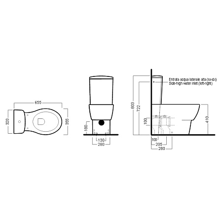 Чаша для унитаза-компакта Hatria Nido Y0TQ01