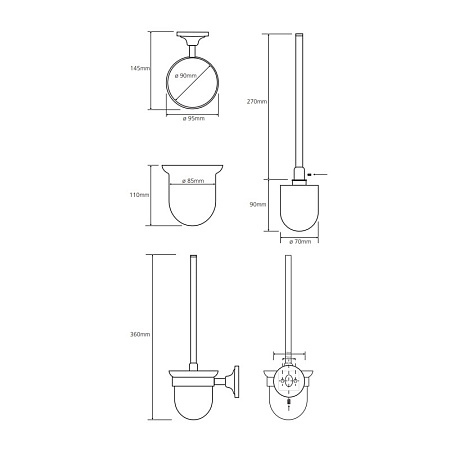 Ершик Bemeta Retro 144313012 хром